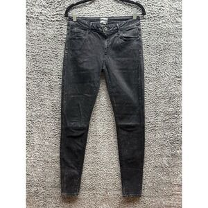 PRPS‎ Black Lightly Distressed Low Rise Jeans Button Fly Mens Size 27